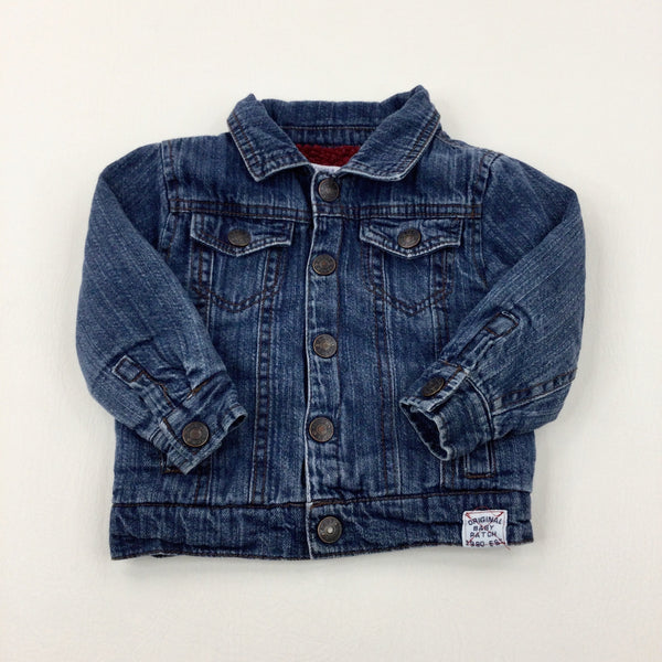 Mid Blue Denim Fleece Lined Jacket - Boys 12-18 Months