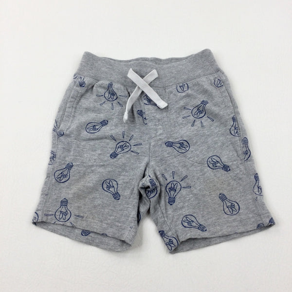 Lightbulbs Grey Jersey Shorts - Boys 12-18 Months