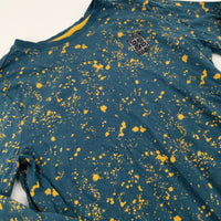 'Urban Mode' Paint Splatter Green Long Sleeve Top - Boys 9-10 Years