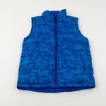 Sharks Blue Padded Gilet - Boys 9-10 Years