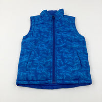 Sharks Blue Padded Gilet - Boys 9-10 Years