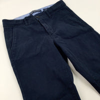 Navy Trousers With Adjustable Waist - Boys 9-10 Years