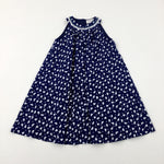 Hearts Sequinned Navy Dress - Girls 7-8 Years