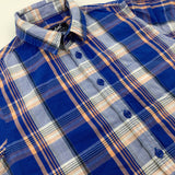 Blue Checked Shirt - Boys 9-10 Years