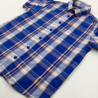 Blue Checked Shirt - Boys 9-10 Years