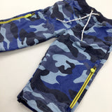 Camouflage Blue Cropped Trousers - Boys 8-9 Years