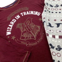 'Wizard In Training' Harry Potter Burgundy Pyjamas - Boys 8-9 Years