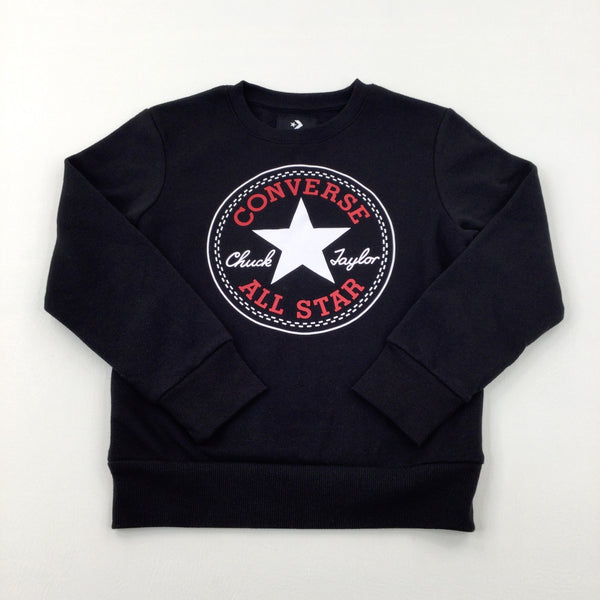 'Converse All Star' Black Sweatshirt - Boys 8-9 Years