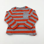 Red & Grey Striped Long Sleeve Top - Boys 18-24 Months