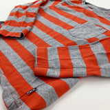 Red & Grey Striped Long Sleeve Top - Boys 18-24 Months