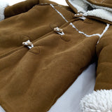 Tan Fleece Lined Suede Effect Winter Coat - Boys 18-24 Months