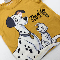 'Daddy Is Top Dog' 101 Dalmatians Mustard T-Shirt - Boys 0-3 Months