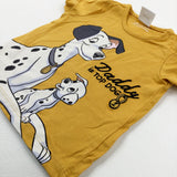 'Daddy Is Top Dog' 101 Dalmatians Mustard T-Shirt - Boys 0-3 Months