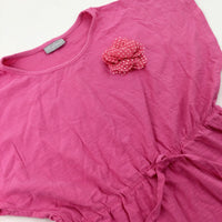 Pink Tassels Jersey Dress - Girls 8-9 Years