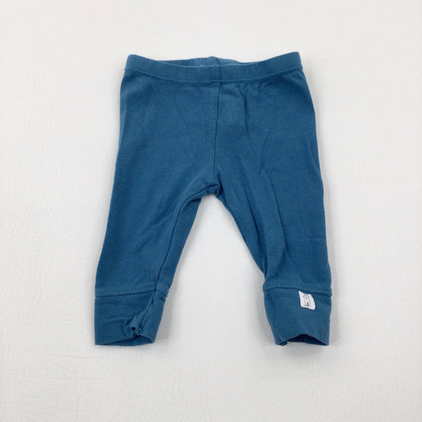 Petrol Blue Jersey Trousers - Boys 0-3 Months