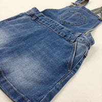 Mid Blue Denim Dungaree Dress - Girls 18-24 Months