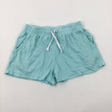 Blue Jersey Shorts - Girls 8-9 Years