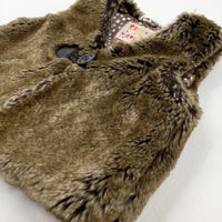 Brown Fluffy Gilet - Girls 18-24 Months