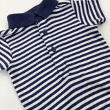 **NEW** Navy Striped Short Sleeve Bodysuit - Boys 0-3 Months