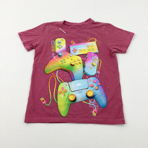 Game Controllers Pink T-Shirt - Boys 9-10 Years