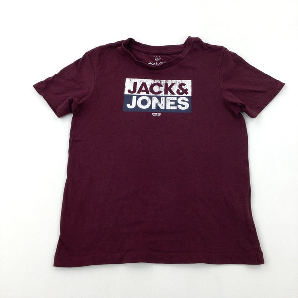 'Jack & Jones' Burgundy T-Shirt - Boys 9-10 Years