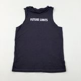 'Future Vibes' Charcoal Grey Vest Top - Boys 9-10 Years