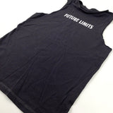 'Future Vibes' Charcoal Grey Vest Top - Boys 9-10 Years