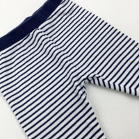 Navy Striped Jersey Trousers - Boys 3-6 Months