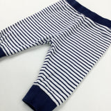 Navy Striped Jersey Trousers - Boys 3-6 Months