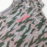 'Be Kind' Camouflage Green & Grey T-Shirt - Girls 9-10 Years