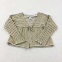 Sparkly Gold Knitted Cardigan - Girls 2-3 Years