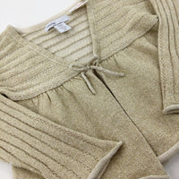 Sparkly Gold Knitted Cardigan - Girls 2-3 Years