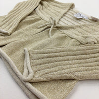 Sparkly Gold Knitted Cardigan - Girls 2-3 Years