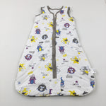 **NEW**'Super Me' Monsters Cream Sleeping Bag - Approx 2.5 tog - Boys 6-9 Months