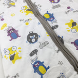 **NEW**'Super Me' Monsters Cream Sleeping Bag - Approx 2.5 tog - Boys 6-9 Months