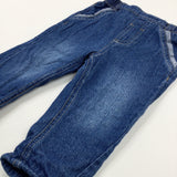 Mid Blue Denim Lined Jeans - Boys 6-9 Months