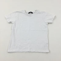 White Cotton T-Shirt - Boys 3-4 Years