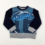 'Desigual' Navy Combined Sweatshirt & Knitted Jumper - Boys 3-4 Years