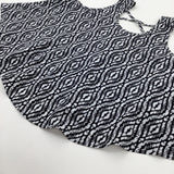 Patterned Black & White Vest Top - Girls 10-11 Years