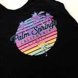 'Palm Springs' Black Vest Top - Girls 10-11 Years