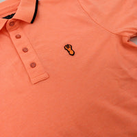 Stag Motif Neon Orange Polo Shirt - Boys 11-12 Years