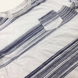 Navy & White Striped T-Shirt - Boys 4-5 Years