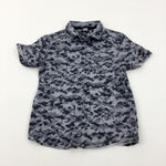 Camouflage Charcoal Grey Short Sleeve Shirt - Boys 4-5 Years