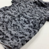 Camouflage Charcoal Grey Short Sleeve Shirt - Boys 4-5 Years