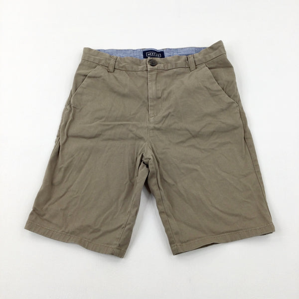 Tan Shorts With Adjustable Waist - Boys 12-13 Years