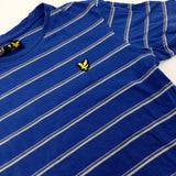 Eagle Motif Blue Striped T-Shirt - Boys 12-13 Years