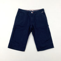 Navy Shorts With Adjustable Waist - Boys 12-13 Years