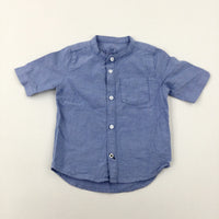 Light Blue Cotton Short Sleeve Shirt - Boys 12-18 Months