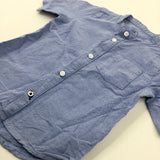 Light Blue Cotton Short Sleeve Shirt - Boys 12-18 Months