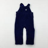 Navy Quilted Dungarees - Boys 12-18 Months